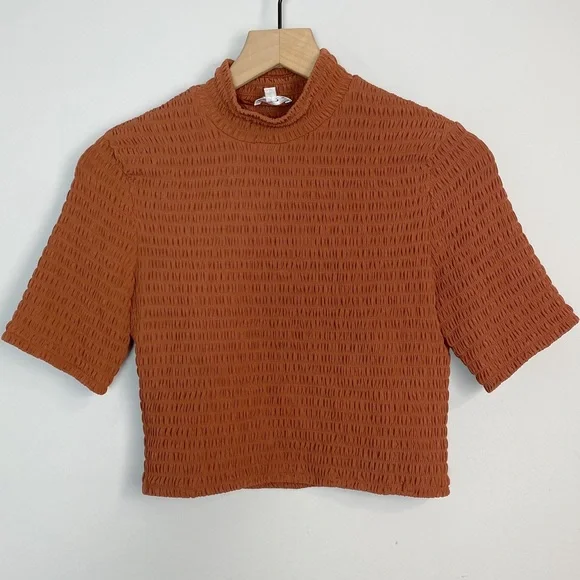 A.L.C. Dana Smocked Top in Deep Amber - Picture 6 of 11